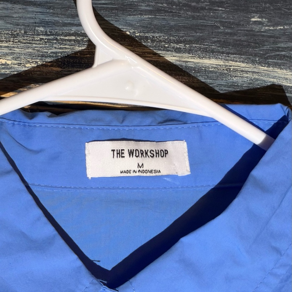 Workshop Cornflower Blue Button-Down Shirt - image 2